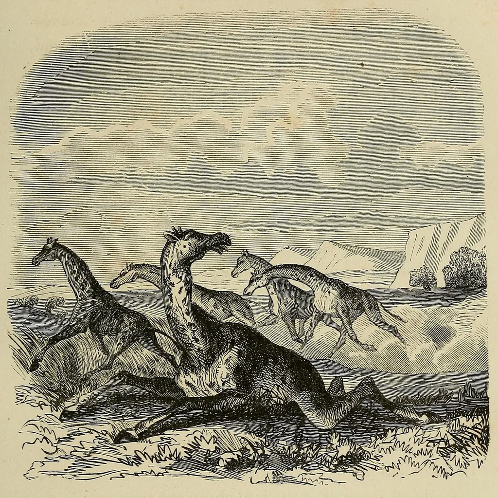 An illustration from Les chasseurs d'ivoire, 1876, leaf 345
