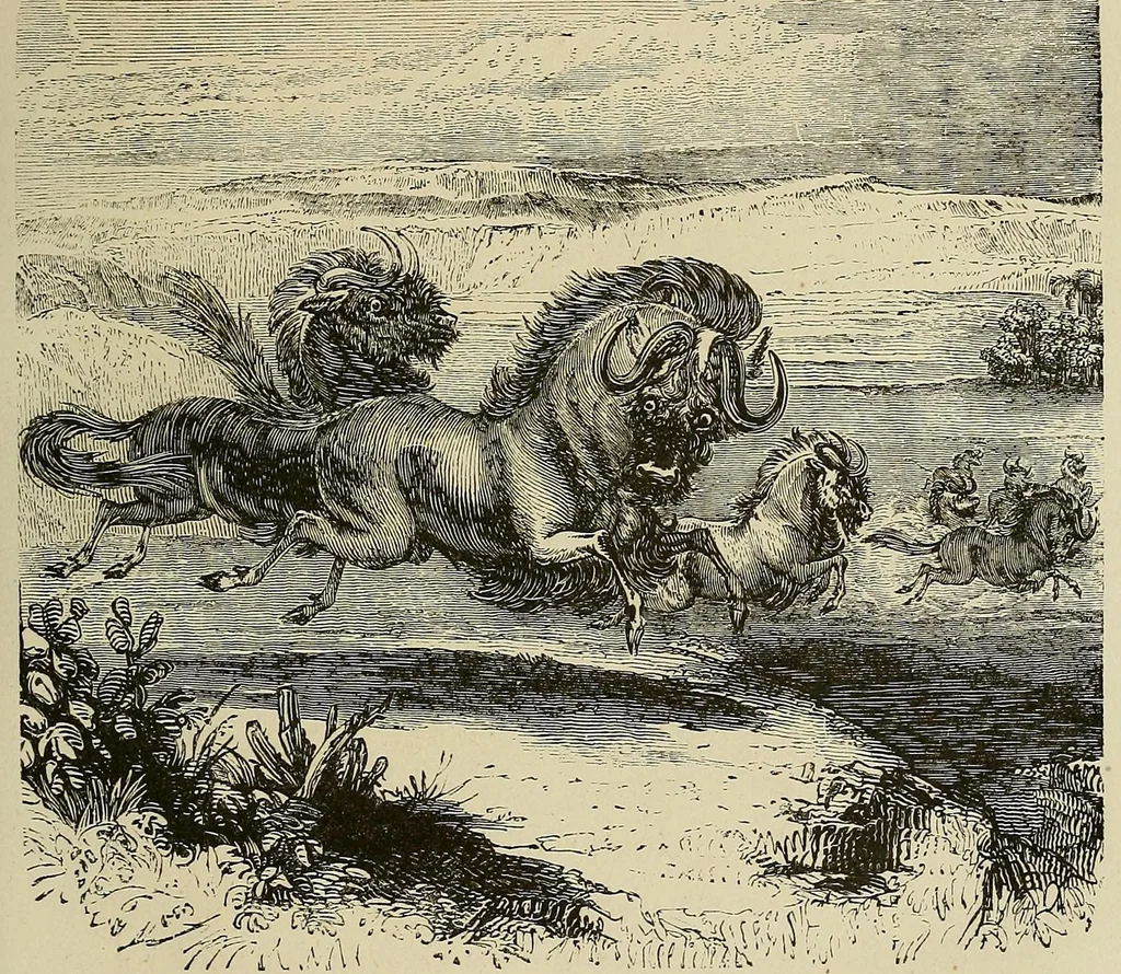 An illustration from Les chasseurs d'ivoire, 1876, leaf 59
