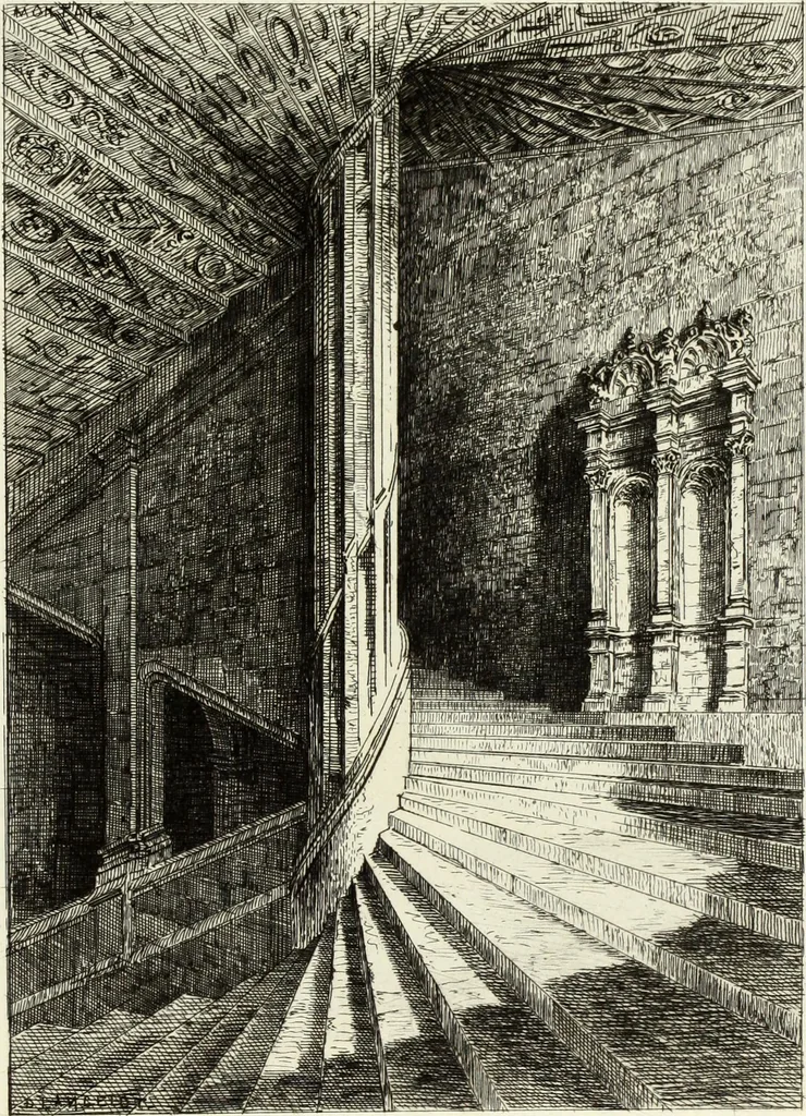 An illustration from Les châteaux historiques de la France, 1877, leaf 226