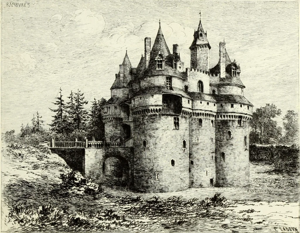 An illustration from Les châteaux historiques de la France, 1877, leaf 238