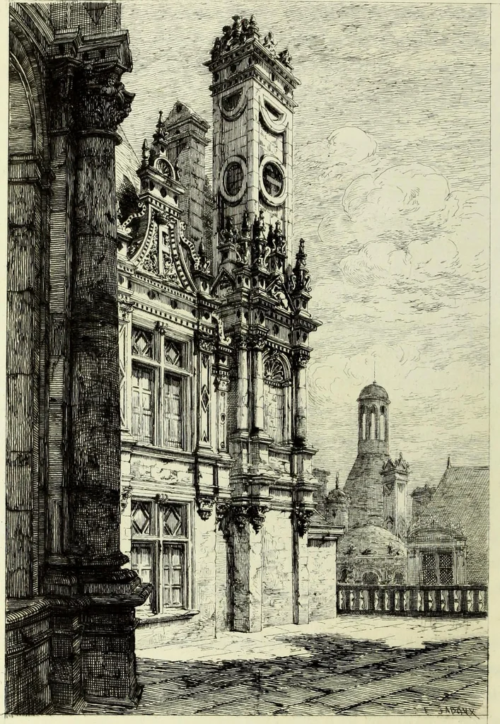 An illustration from Les châteaux historiques de la France, 1877, leaf 253