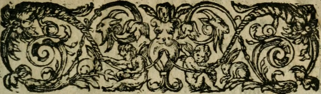 An illustration from Les cinq livres des Odes, tradvits dv latin en vers françois, 1579, leaf 8