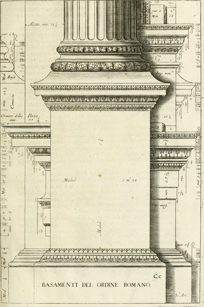 An illustration from Les cinq ordres d'architecture de Vincent Scamozzi ... : tirez du sixième livre de son Idée generale d'architecture : avec les planches originales, 1685, leaf 116