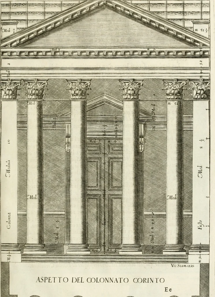 An illustration from Les cinq ordres d'architecture de Vincent Scamozzi ... : tirez du sixième livre de son Idée generale d'architecture : avec les planches originales, 1685, leaf 124