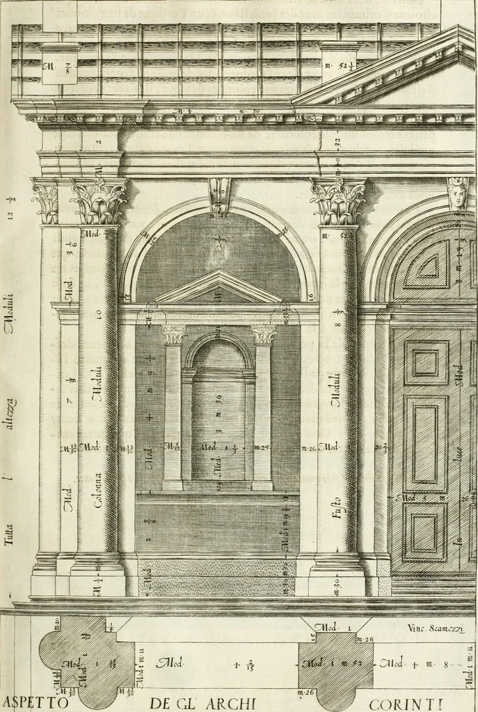 An illustration from Les cinq ordres d'architecture de Vincent Scamozzi ... : tirez du sixième livre de son Idée generale d'architecture : avec les planches originales, 1685, leaf 126