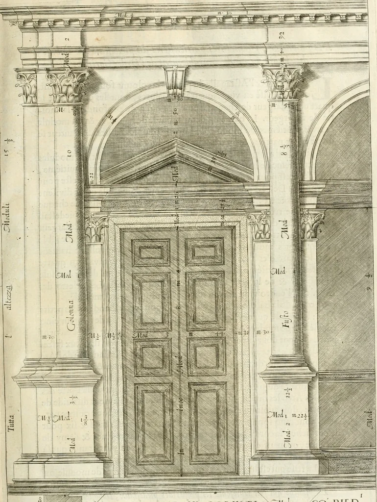 An illustration from Les cinq ordres d'architecture de Vincent Scamozzi ... : tirez du sixième livre de son Idée generale d'architecture : avec les planches originales, 1685, leaf 130