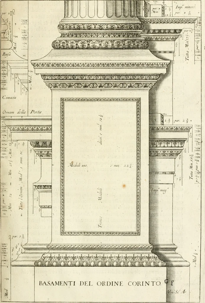 An illustration from Les cinq ordres d'architecture de Vincent Scamozzi ... : tirez du sixième livre de son Idée generale d'architecture : avec les planches originales, 1685, leaf 132