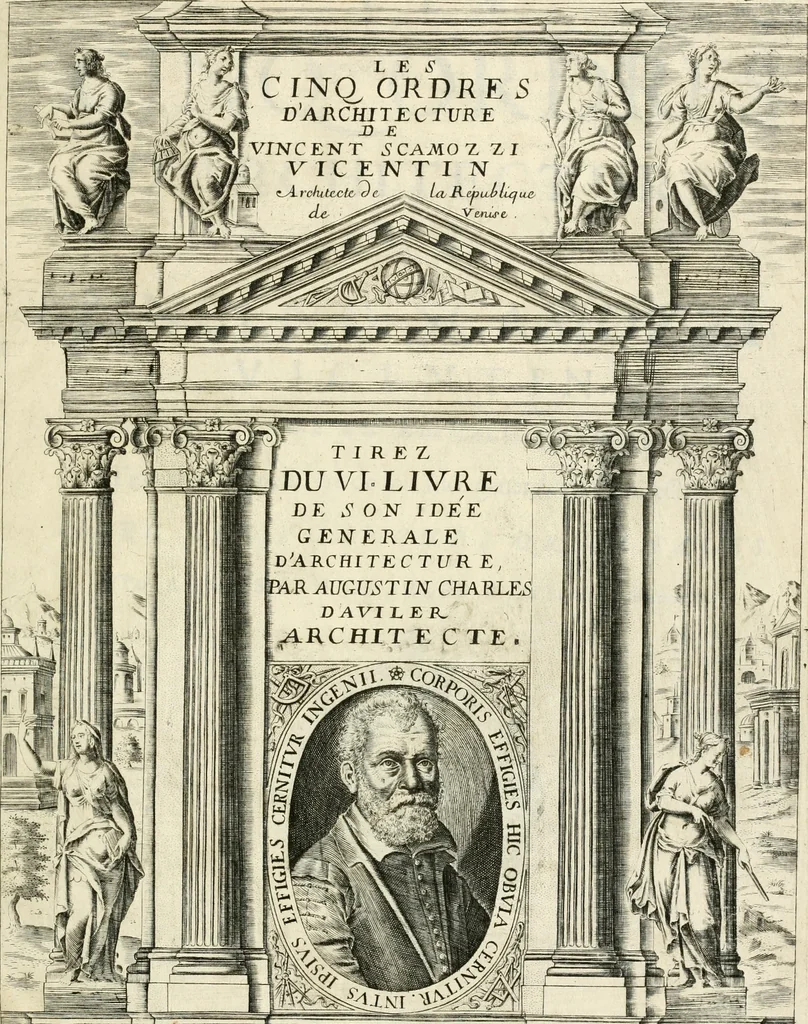 An illustration from Les cinq ordres d'architecture de Vincent Scamozzi ... : tirez du sixième livre de son Idée generale d'architecture : avec les planches originales, 1685, leaf 4