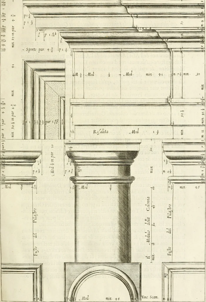 An illustration from Les cinq ordres d'architecture de Vincent Scamozzi ... : tirez du sixième livre de son Idée generale d'architecture : avec les planches originales, 1685, leaf 72