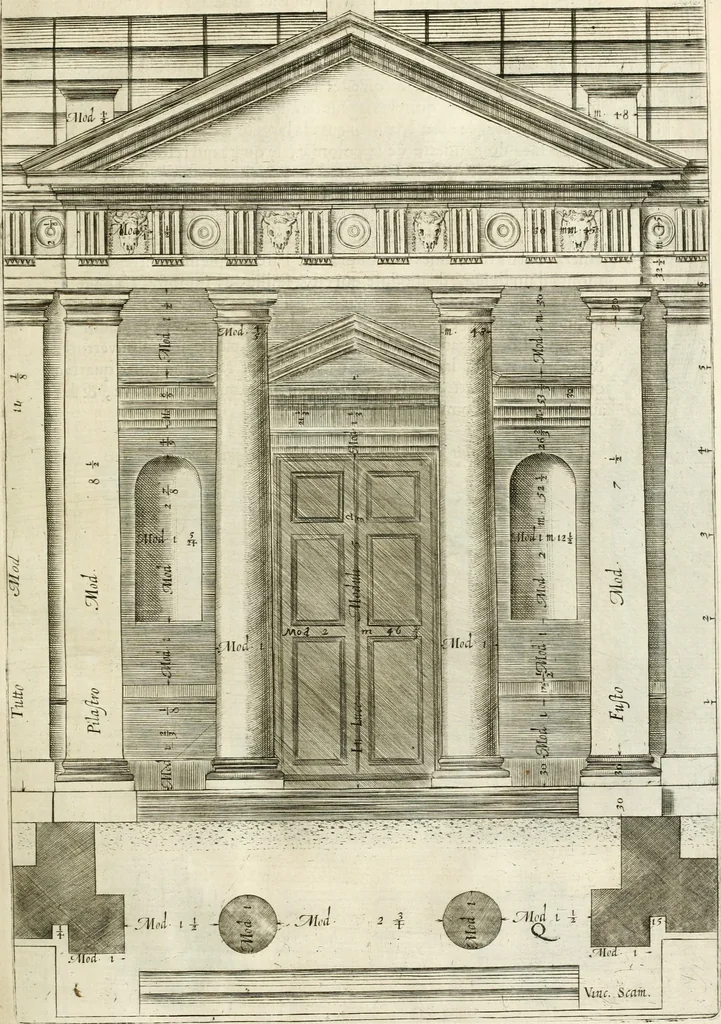 An illustration from Les cinq ordres d'architecture de Vincent Scamozzi ... : tirez du sixième livre de son Idée generale d'architecture : avec les planches originales, 1685, leaf 76