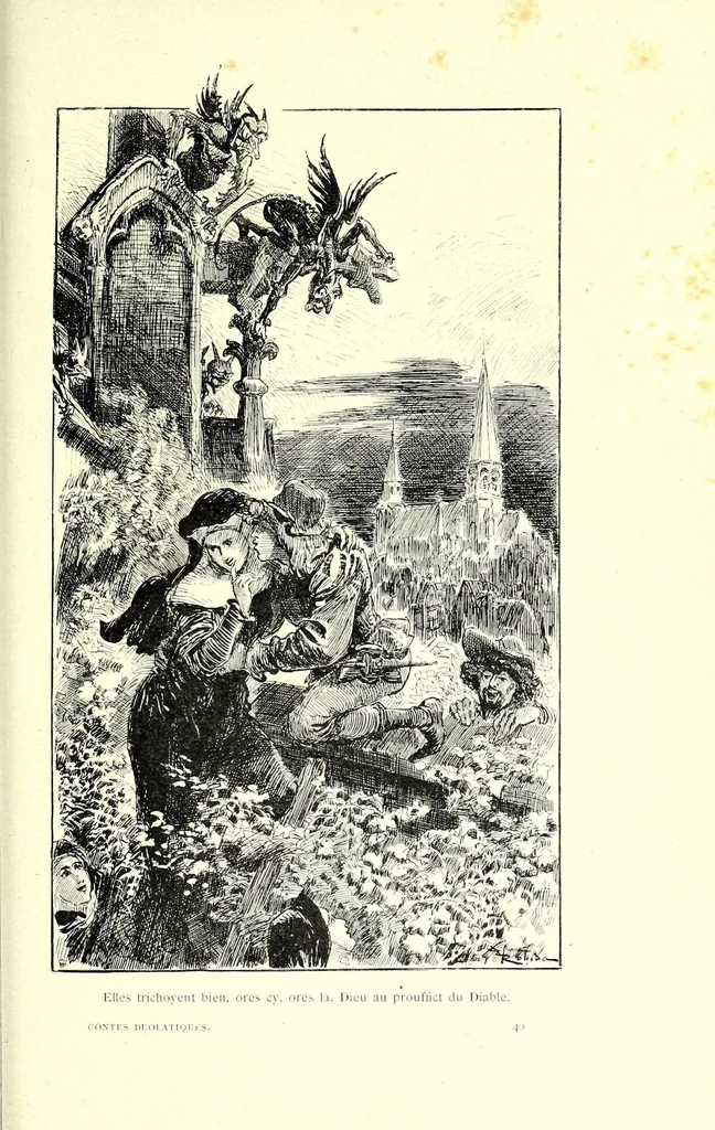 An illustration from Les contes drolatiques, 1900, leaf 333