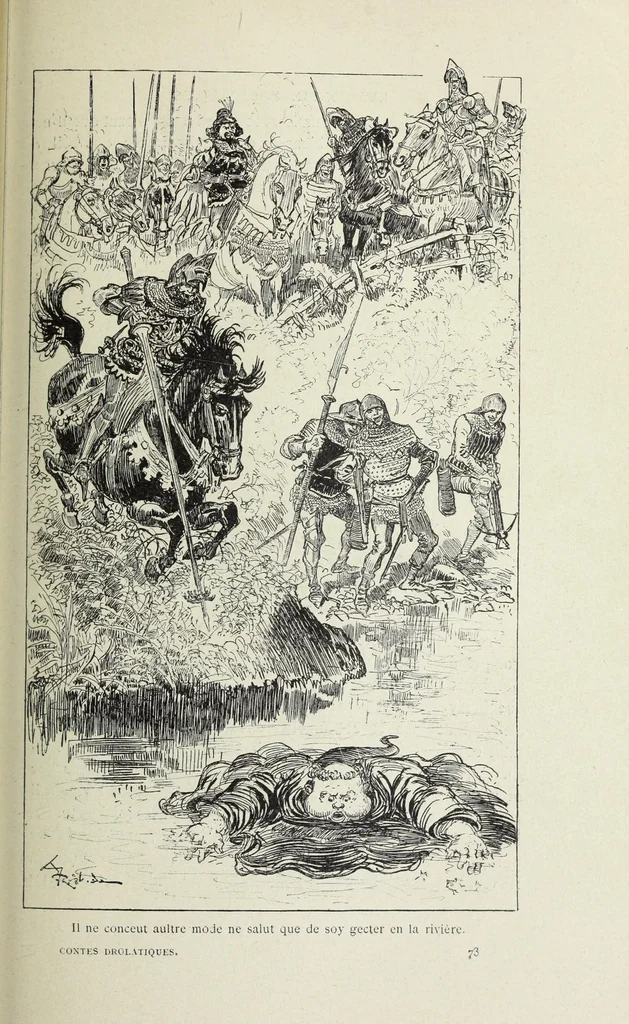 An illustration from Les contes drolatiques, 1900, leaf 193