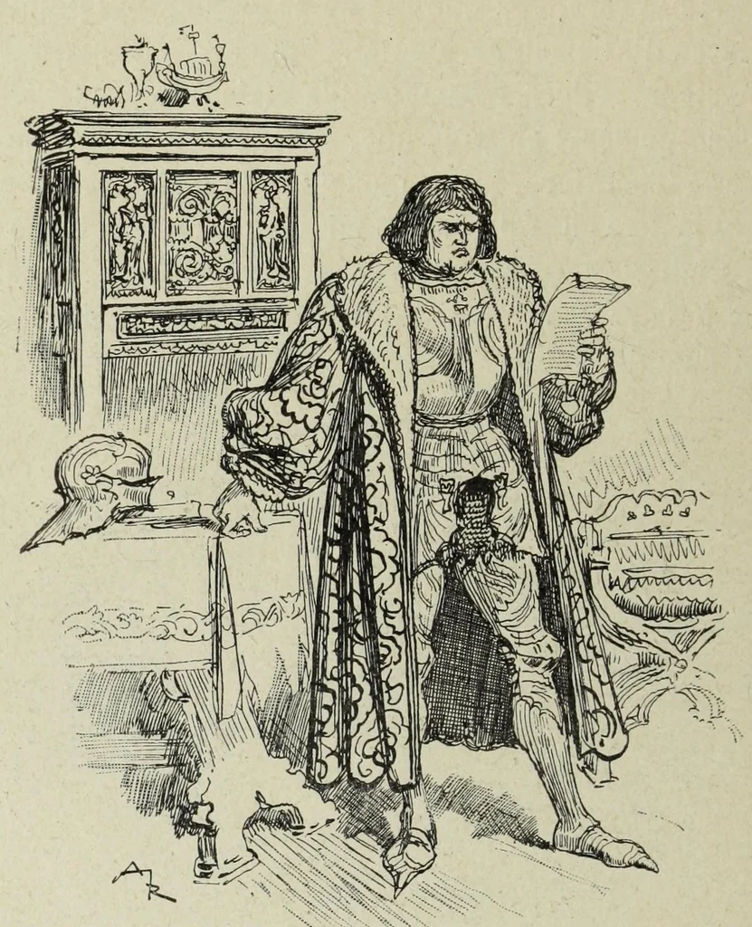 An illustration from Les contes drolatiques, 1900, leaf 356