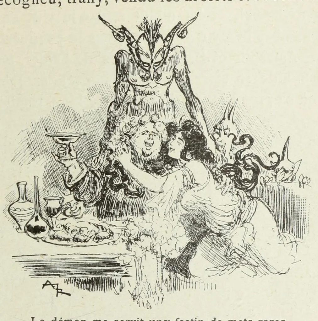 An illustration from Les contes drolatiques, 1900, leaf 93