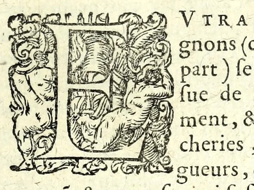 An illustration from Les contes et discours d'Eutrapel, 1603, leaf 3