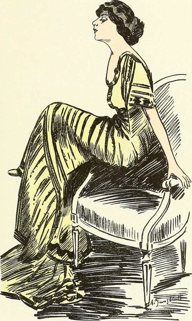 An illustration from Les Createurs de la Mode, 1910, leaf 58