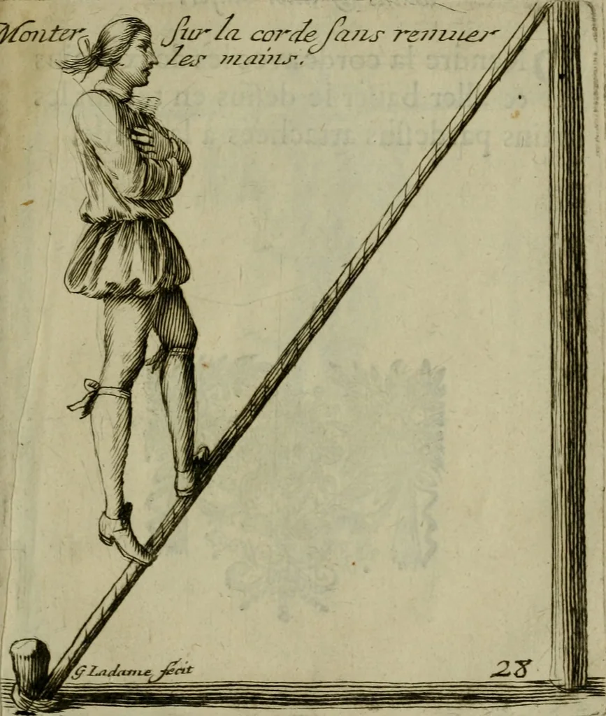 An illustration from L'escuyer françois : qui enseigne a monter a cheval et a voltiger par une methode toute particuliere, 1679, leaf 80