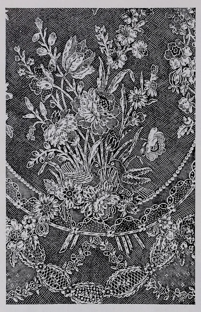 An illustration from Les dentelles a lʼaiguille, 1904, leaf 36