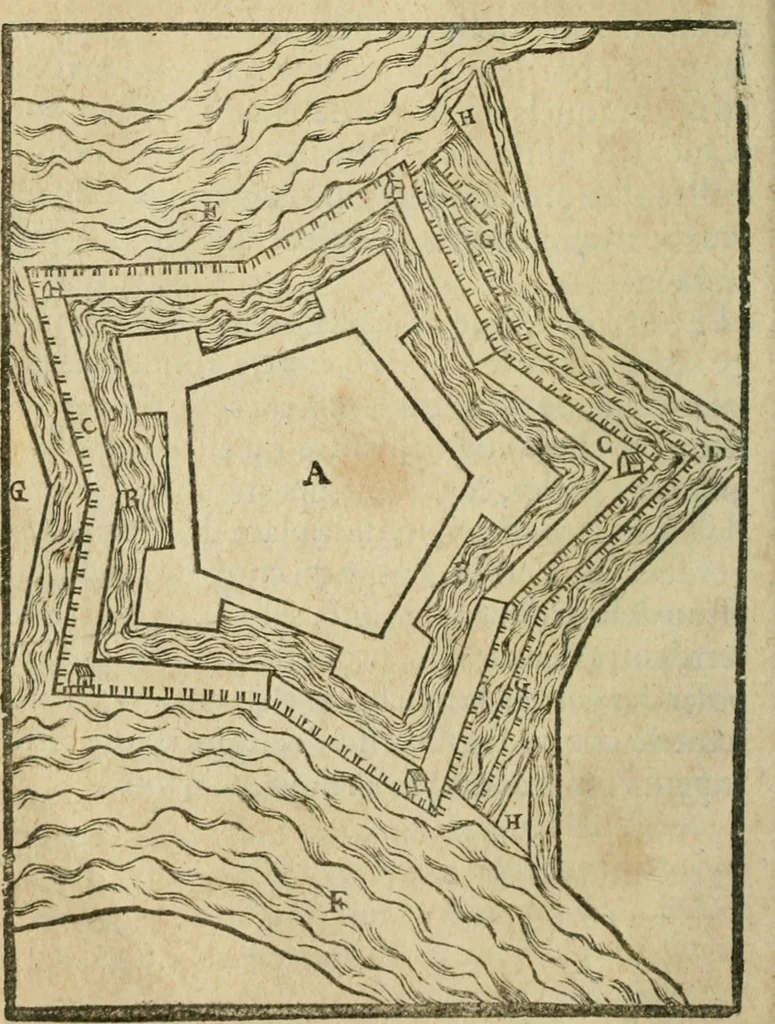 An illustration from Les discovrs militaires, 1618, leaf 105