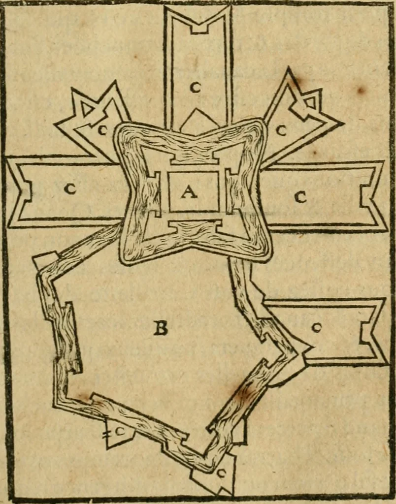 An illustration from Les discovrs militaires, 1618, leaf 116