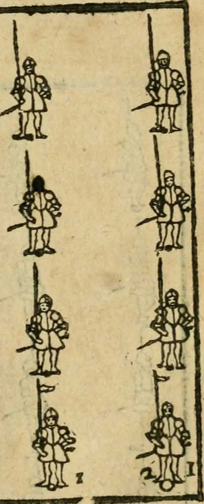 An illustration from Les discovrs militaires, 1618, leaf 190