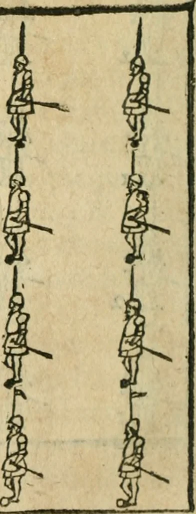 An illustration from Les discovrs militaires, 1618, leaf 191