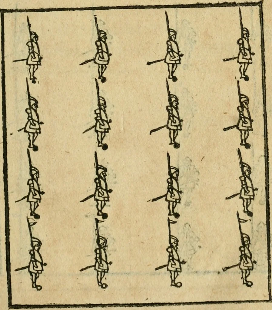 An illustration from Les discovrs militaires, 1618, leaf 192