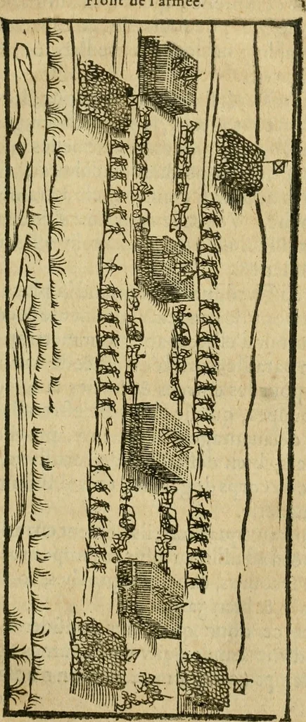 An illustration from Les discovrs militaires, 1618, leaf 28