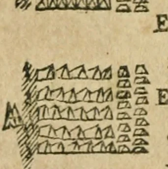 An illustration from Les discovrs militaires, 1618, leaf 35