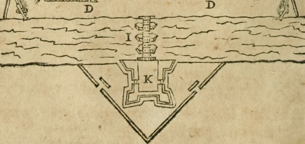 An illustration from Les discovrs militaires, 1618, leaf 35