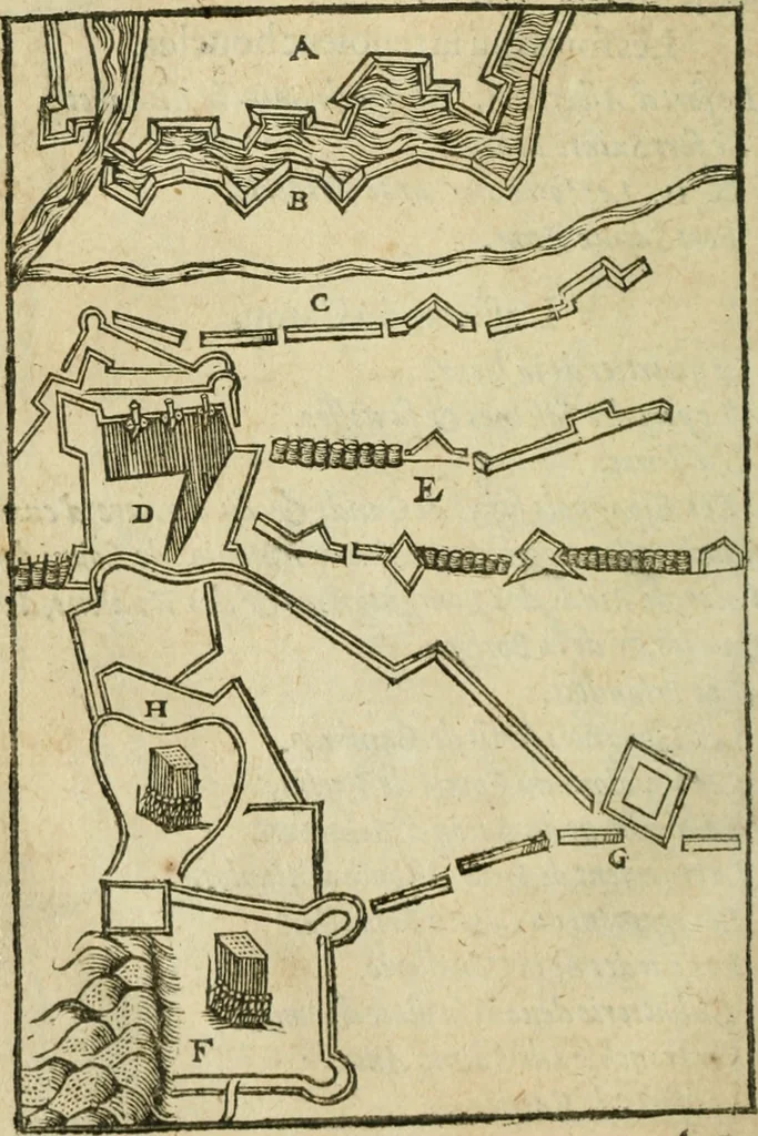 An illustration from Les discovrs militaires, 1618, leaf 93