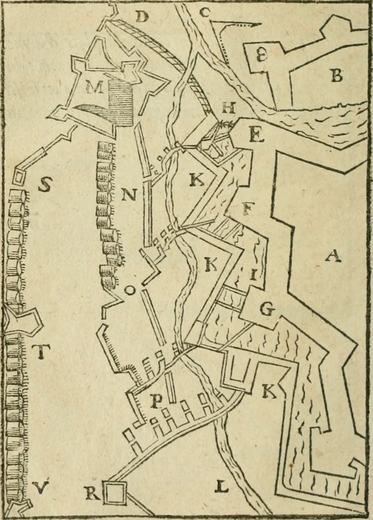 An illustration from Les discovrs militaires, 1618, leaf 95