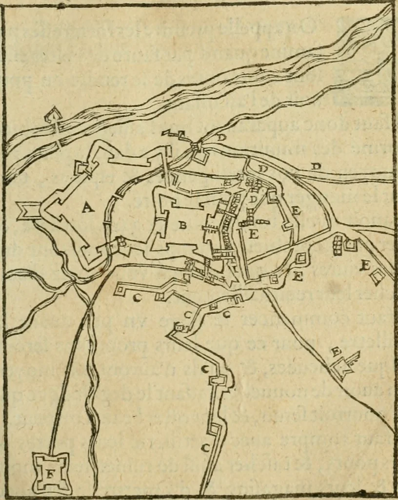 An illustration from Les discovrs militaires, 1618, leaf 98