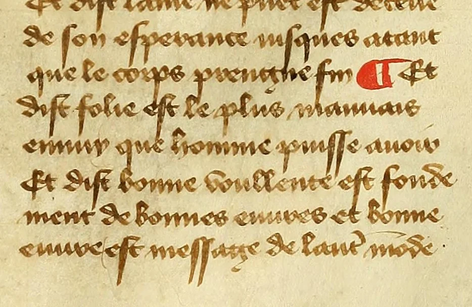 An illustration from Dits des philosophes. Le mireon aux pecheurs. Le livre Griseledis. Le mireon des pecheurs, leaf 115