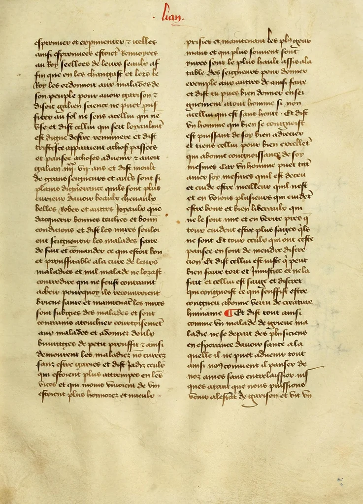 An illustration from Dits des philosophes. Le mireon aux pecheurs. Le livre Griseledis. Le mireon des pecheurs, leaf 131