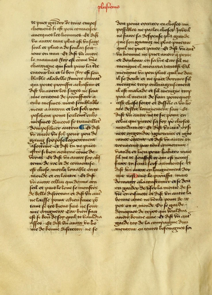 An illustration from Dits des philosophes. Le mireon aux pecheurs. Le livre Griseledis. Le mireon des pecheurs, leaf 144