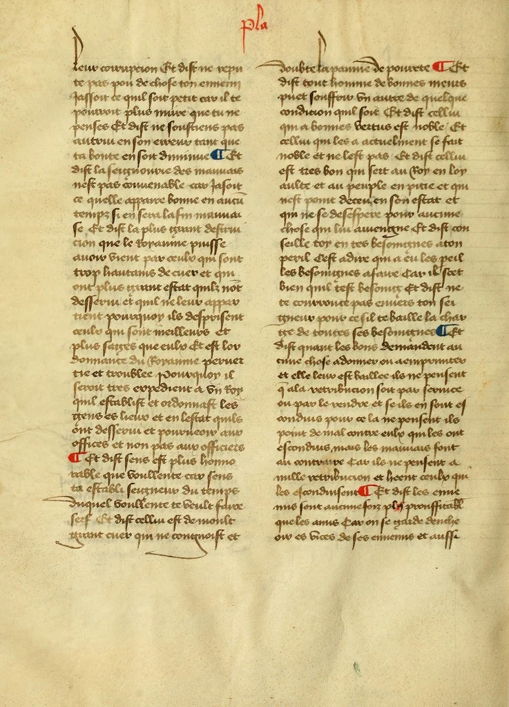 An illustration from Dits des philosophes. Le mireon aux pecheurs. Le livre Griseledis. Le mireon des pecheurs, leaf 76
