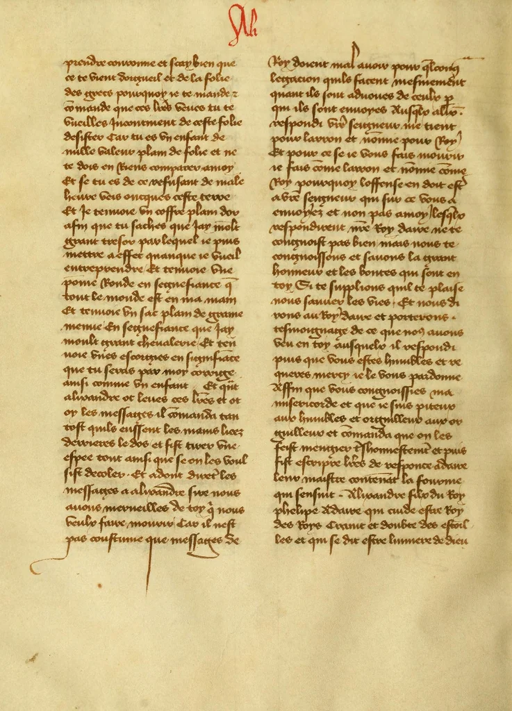 An illustration from Dits des philosophes. Le mireon aux pecheurs. Le livre Griseledis. Le mireon des pecheurs, leaf 98