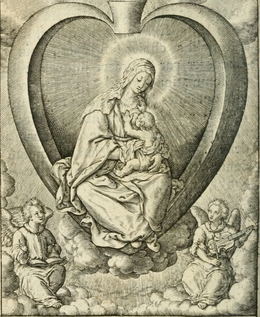 An illustration from Les divines operations de Jesus dans le coeur d'une ame fidelle, 1673, leaf 101