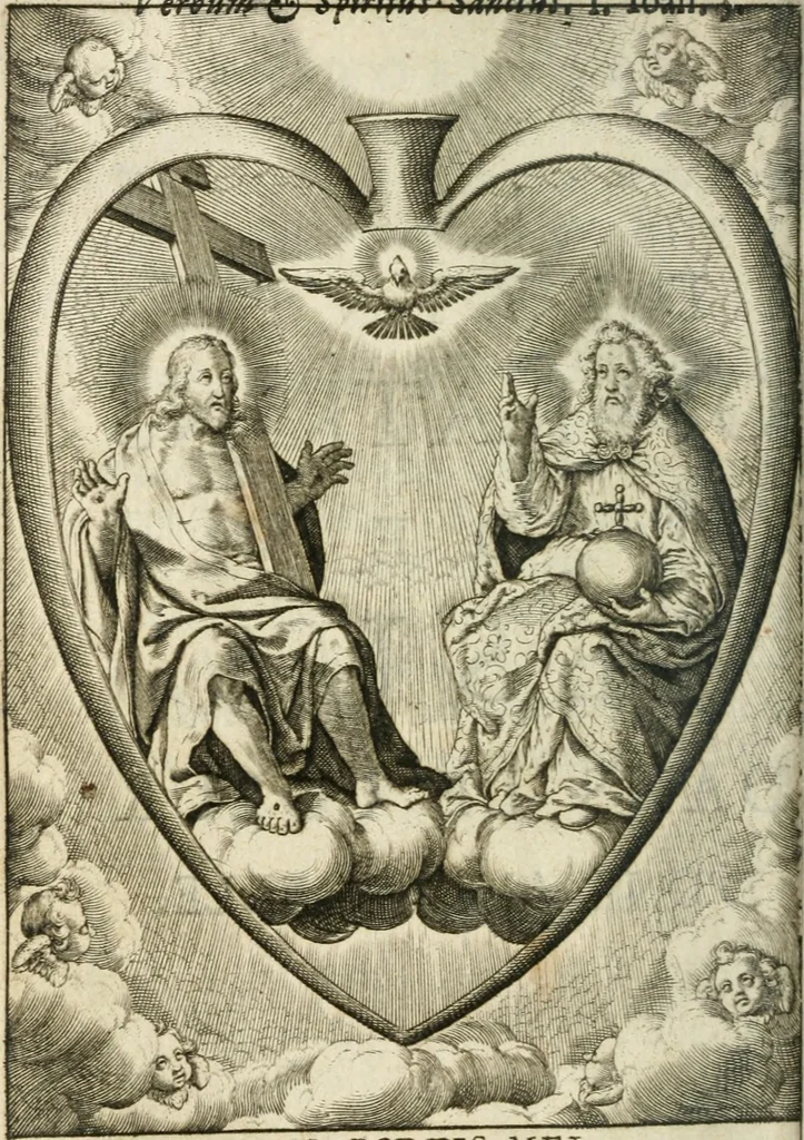 An illustration from Les divines operations de Jesus dans le coeur d'une ame fidelle, 1673, leaf 29