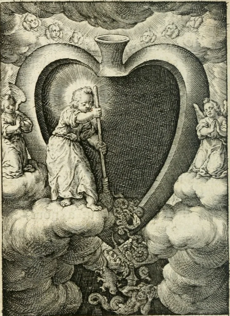An illustration from Les divines operations de Jesus dans le coeur d'une ame fidelle, 1673, leaf 41