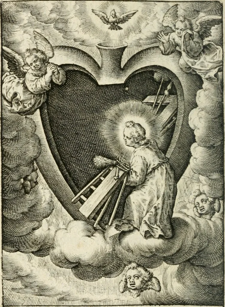 An illustration from Les divines operations de Jesus dans le coeur d'une ame fidelle, 1673, leaf 81