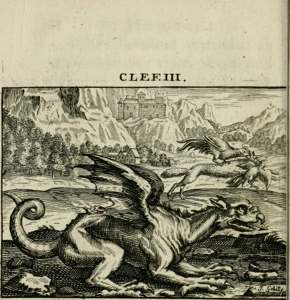 An illustration from Les dovze clefs de philosophie de frere Basile Valentin ... : traictant de la vraye medecine metalique : plus l'Azoth, ou, Le moyen de faire l'or caché des philosophes : traduction francoise, 1660, leaf 73