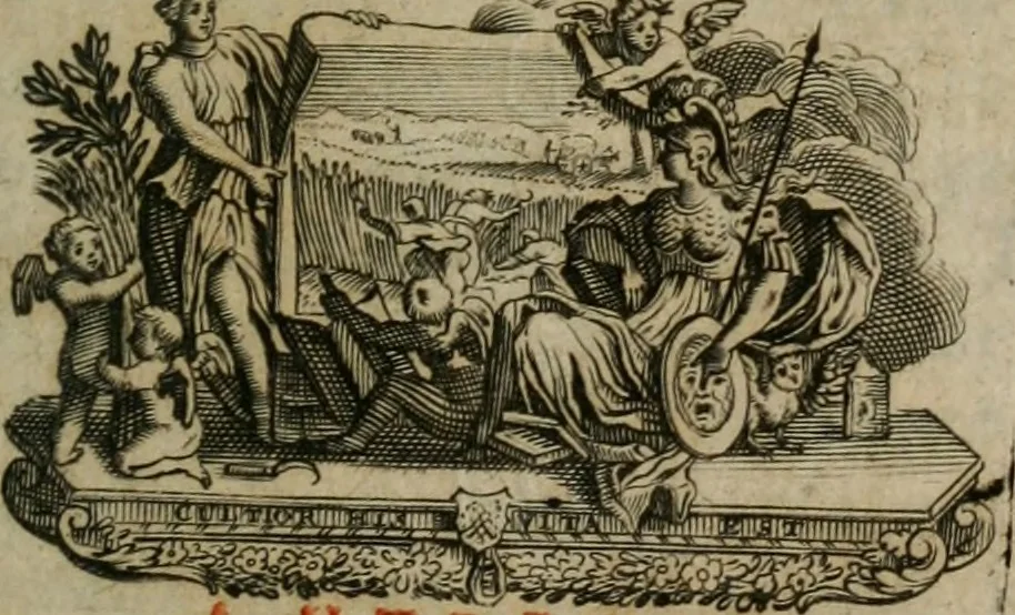 An illustration from Les Eloges des hommes scavans : tirez de l'Histoire de M. de Thou : avec des additions contenant l'abrégé de leur vie, le jugement & le catalogue de leurs ouvrages, 1697, leaf 4