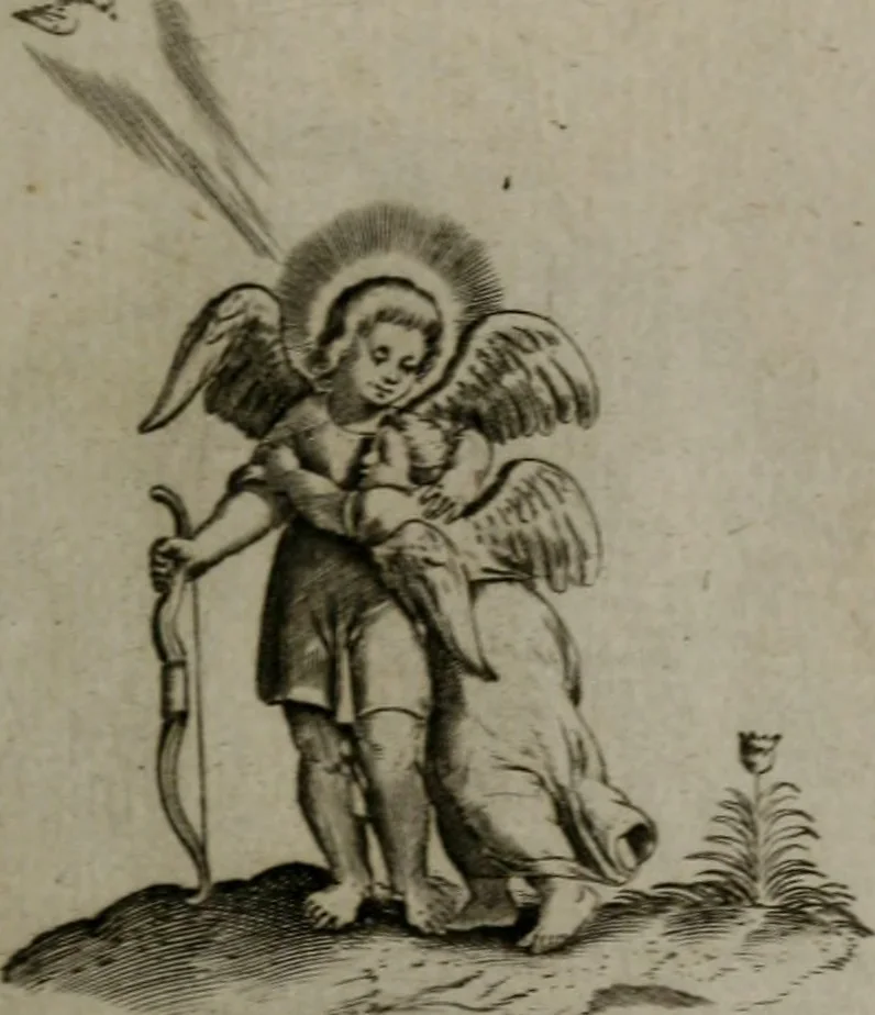 An illustration from Les emblemes d'amour diuin et humain ensemble : expliquez par des vers françois, 1640, leaf 10
