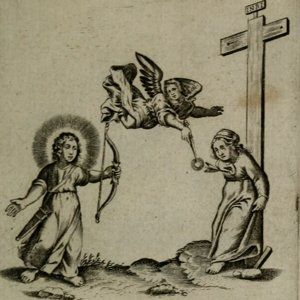 An illustration from Les emblemes d'amour diuin et humain ensemble : expliquez par des vers françois, 1640, leaf 100