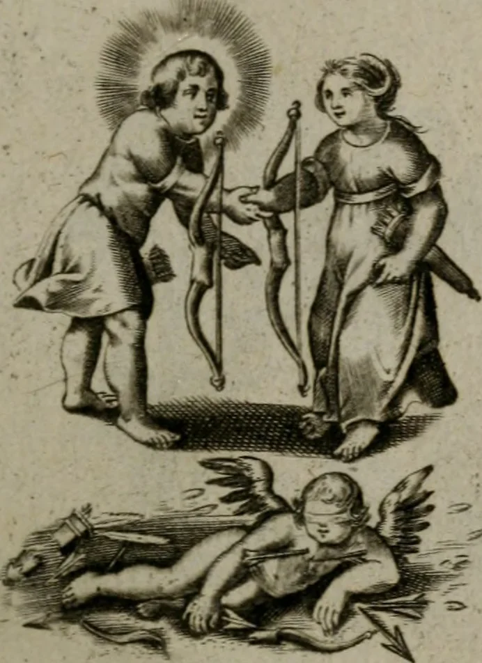 An illustration from Les emblemes d'amour diuin et humain ensemble : expliquez par des vers françois, 1640, leaf 122