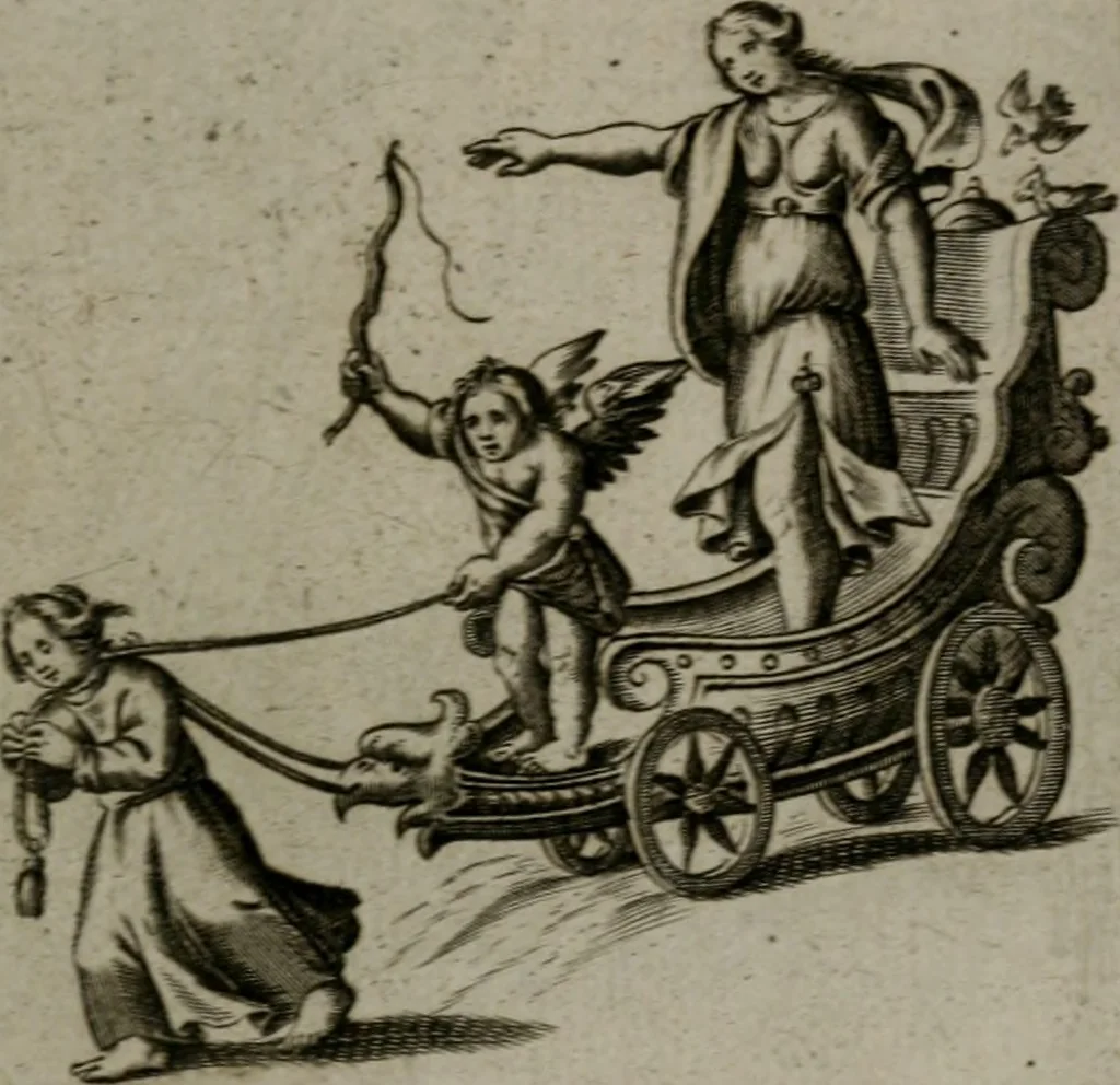 An illustration from Les emblemes d'amour diuin et humain ensemble : expliquez par des vers françois, 1640, leaf 14