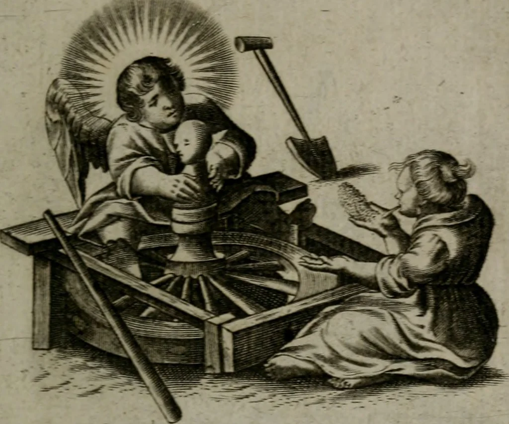 An illustration from Les emblemes d'amour diuin et humain ensemble : expliquez par des vers françois, 1640, leaf 162