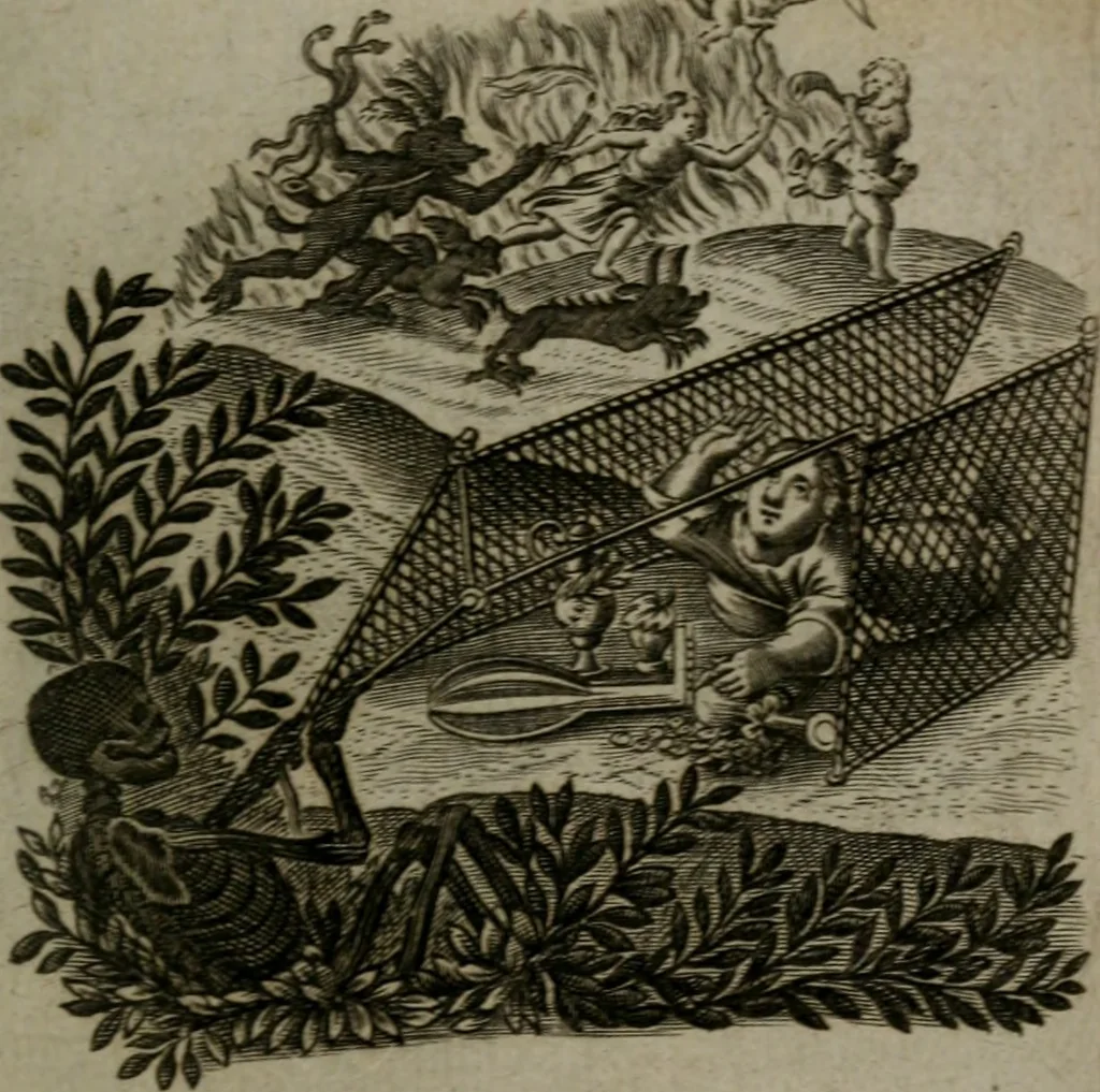 An illustration from Les emblemes d'amour diuin et humain ensemble : expliquez par des vers françois, 1640, leaf 170